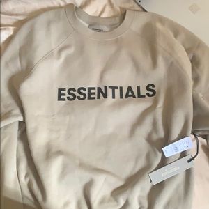 Fear of god essentials crewneck tan/oatmeal sz L